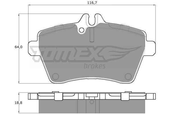 TOMEX BRAKES Bremžu uzliku kompl., Disku bremzes TX 14-56